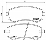 Piduriklotsi komplekt,ketaspidur BREMBO P 56 039