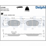 Piduriklotsi komplekt,ketaspidur DELPHI LP3286