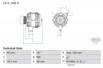 Generaator BOSCH 0 986 084 390