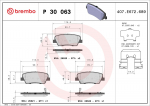 Piduriklotsi komplekt,ketaspidur BREMBO P 30 063