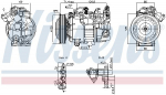 Kompressor,kliimaseade NISSENS 891043
