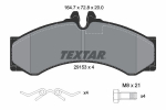 Piduriklotsi komplekt,ketaspidur TEXTAR 2915301