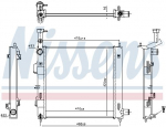 Radiaator,mootorijahutus NISSENS 606865