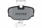 Piduriklotsi komplekt,ketaspidur TEXTAR 2345801