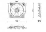Ventilaator,mootorijahutus MAHLE CFF 645 000P