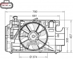 Ventilaator,mootorijahutus DENSO DER50004