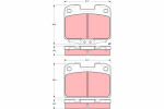 Piduriklotsi komplekt,ketaspidur TRW GDB3104