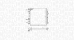 Radiaator,mootorijahutus MAGNETI MARELLI 350213184600