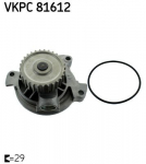 Veepump, mootori jahutus SKF VKPC 81612