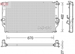 Radiaator,mootorijahutus DENSO DRM50092