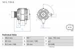 Generaator BOSCH 0 986 084 930