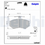Piduriklotsi komplekt,ketaspidur DELPHI LP429