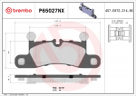 Piduriklotsi komplekt,ketaspidur BREMBO P65027NX