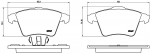 Piduriklotsi komplekt,ketaspidur BREMBO P 85 106