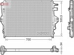 Radiaator,mootorijahutus DENSO DRM32050