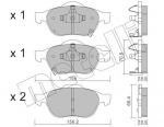 Piduriklotsi komplekt,ketaspidur METELLI 22-0448-0