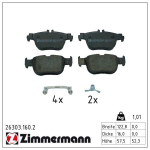 Piduriklotsi komplekt,ketaspidur ZIMMERMANN 26303.160.2