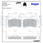 Piduriklotsi komplekt,ketaspidur DELPHI LP1051