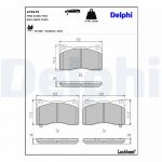 Piduriklotsi komplekt,ketaspidur DELPHI LP3575