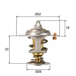 Termostaat,Jahutusvedelik MAHLE TX 327 92D