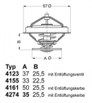 Termostaat,Jahutusvedelik BorgWarner (Wahler) 4123.80D