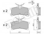 Piduriklotsi komplekt,ketaspidur METELLI 22-0449-0
