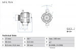 Generaator BOSCH 0 986 049 081