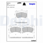 Piduriklotsi komplekt,ketaspidur DELPHI LP3724