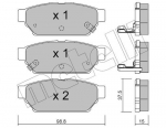 Piduriklotsi komplekt,ketaspidur METELLI 22-0396-0