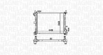 Radiaator,mootorijahutus MAGNETI MARELLI 350213160300