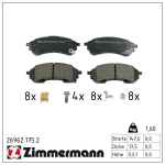 Piduriklotsi komplekt,ketaspidur ZIMMERMANN 26962.175.2
