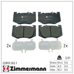 Piduriklotsi komplekt,ketaspidur ZIMMERMANN 22893.165.1