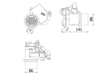Radiaator,heitgaaside tagasijooks MAHLE CE 14 000P
