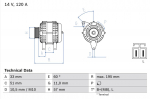 Generaator BOSCH 0 986 081 060