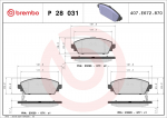 Piduriklotsi komplekt,ketaspidur BREMBO P 28 031