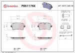 Piduriklotsi komplekt,ketaspidur BREMBO P85117NX