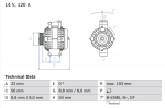 Generaator BOSCH 0 986 047 660