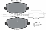 Piduriklotsi komplekt,ketaspidur TEXTAR 2407304