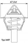 Termostaat,Jahutusvedelik WAHLER 3457.90D
