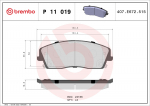 Piduriklotsi komplekt,ketaspidur BREMBO P 11 019