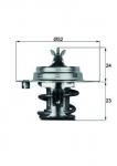 Termostaat,Jahutusvedelik MAHLE TX 7 83D