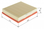 &Otilde;hufilter BOSCH 1 457 433 537