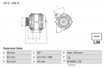 Generaator BOSCH 0 986 047 380