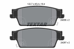 Piduriklotsi komplekt,ketaspidur TEXTAR 2426601