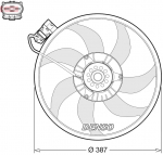 Ventilaator,mootorijahutus DENSO DER20017