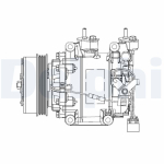 Kompressor,kliimaseade DELPHI CS20515