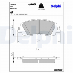 Piduriklotsi komplekt,ketaspidur DELPHI LP3871