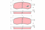 Piduriklotsi komplekt,ketaspidur TRW GDB3110