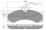 Piduriklotsi komplekt,ketaspidur TOMEX Brakes 11-481