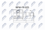 Liigendlaager, veov&otilde;ll NTY NPW-FR-025